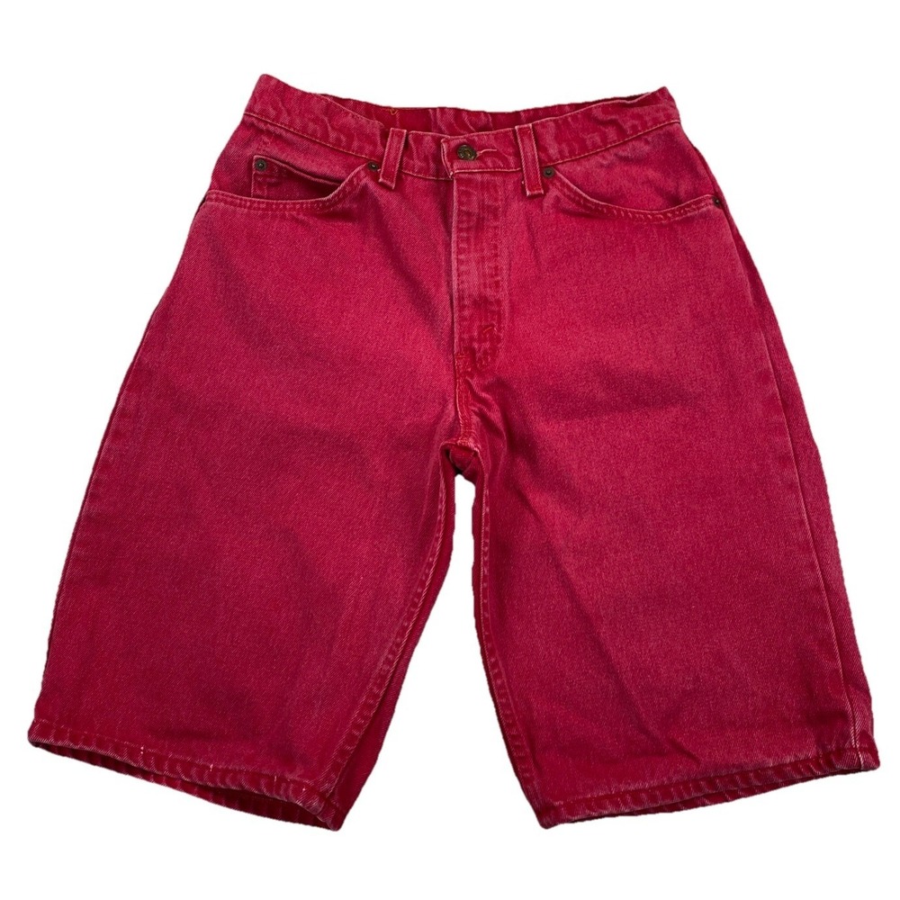 Vintage Levi's 560 Orange Tab Red Denim‎ Jean Shorts 90's (Actual 30x12) USA